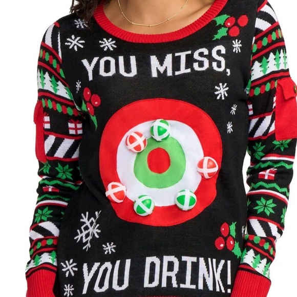 Tipsy Elves
YOU DRINK!
WOMEN'S DRINKING GAME UGLY
CHRISTMAS SWEATER - Picture 3 of 10